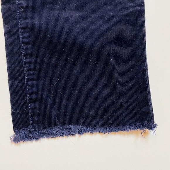 Talbots Pant Trouser Corduroy Navy Blue Slim Ankle Fray Hem Winter Sweater 6 - Picture 7 of 11